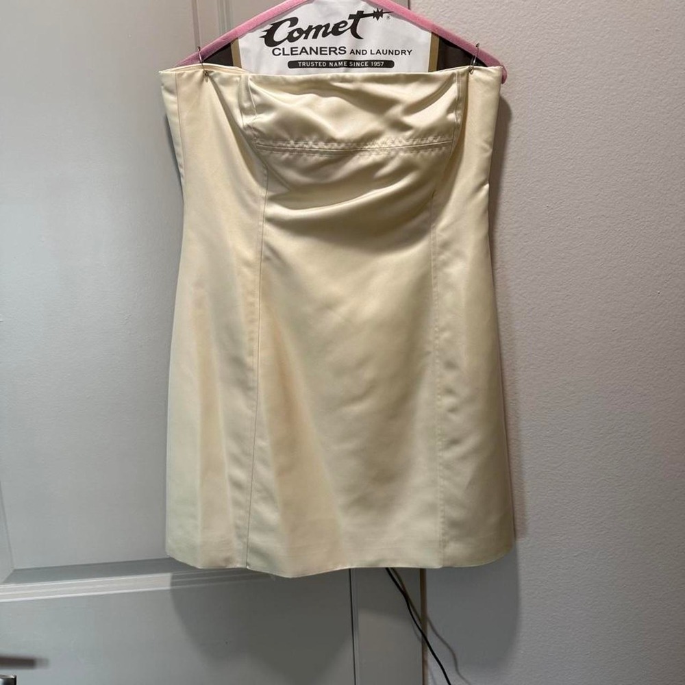 Weworewhat cream mini dress